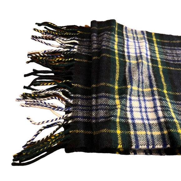Royal Speyside Lambswool Scarf Made in Scotland Green Plaid - Picture 5 of 7